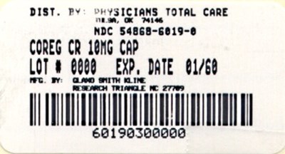 10mg package label.jpg COREG CR 10 mg Label - 10mg package label